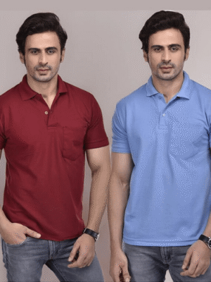 Men's Cotton Polo T-Shirt Regular Fit Half Sleeve T-Shirt with Pocket